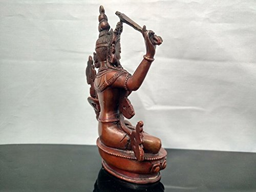 金属製 仏像 微笑み　チベット①ネパールの様式　時代物No.180 Amazon｜本物の6インチ文殊菩薩像、仏教の熱心な啓発の菩薩。ネパール